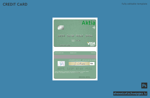 Beispielvorschau der Aktia Sparkasse Finnland Visa-Debitkarte